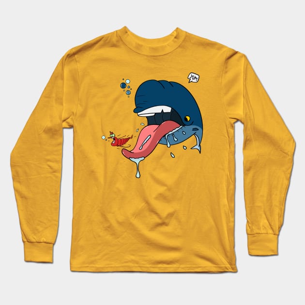 Krill's Life vs Blue Whale Long Sleeve T-Shirt by Odd Creatures